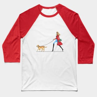 Dog Walking in Style Baseball T-Shirt